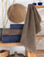 Clamp Jacquard Night Blue & Brown Towel Set - 100% Premium Cotton 4 Pieces